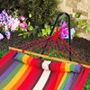 Bliss Hammocks 48" Wide Caribbean Hammock w/Pillow, hook & loop Straps, & Chains, 265Lbs Capacity (Tequila Sunrise) BH-404